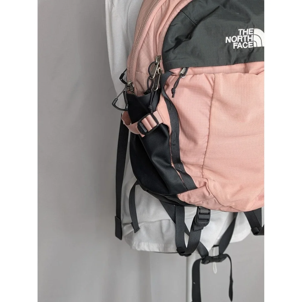 The North Face Recon Backpack Pink Black Laptop School Travel Hiking 18x13x6.5